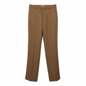 Babaton Aritzia Brown Wool Blend Straight Leg Tailored Pants Trousers SZ 8 READ